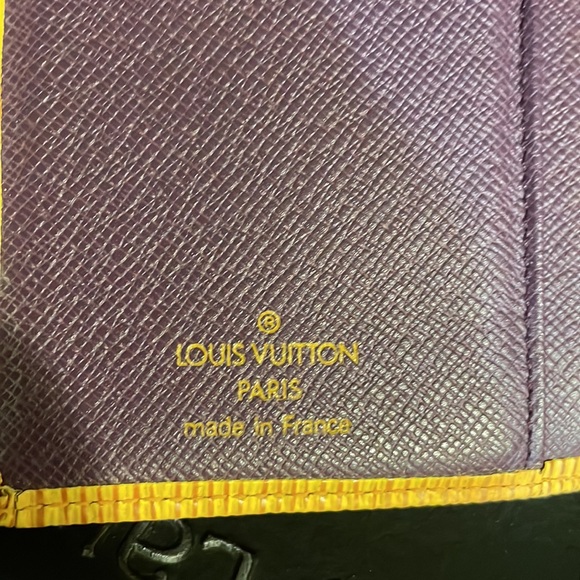 Louis Vuitton EPI yellow kiss lock wallet purple interior MI0092 - Picture 3 of 13